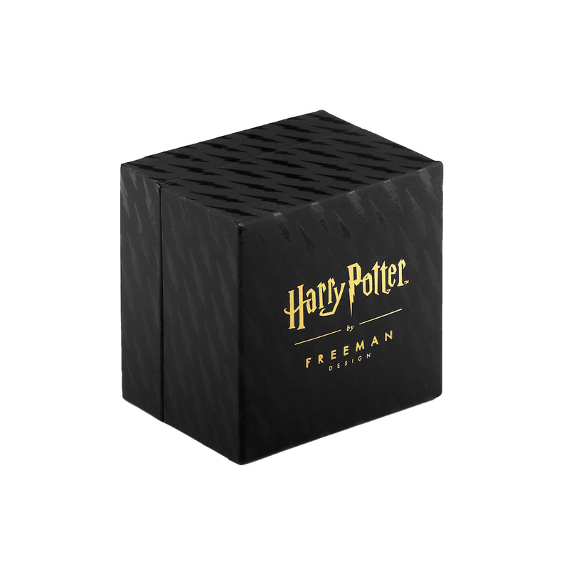 Officially licensed Harry Potter Fine Jewelry Collection box by Freeman Design on a white background.