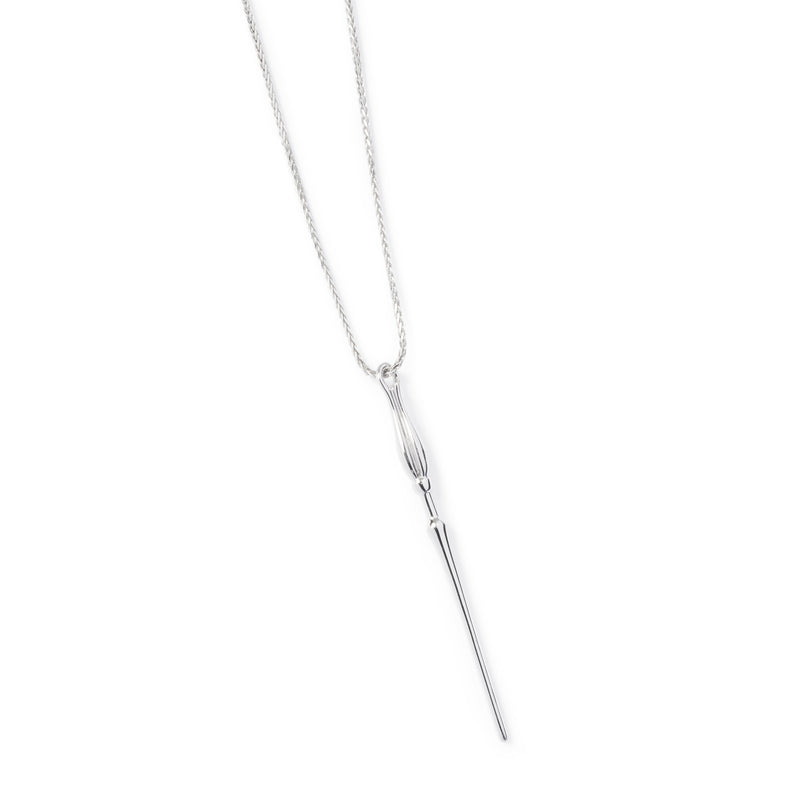 Hermione Granger Wand pendant necklace solid 14k gold, 18k gold, platinum, sterling silver, officially licensed harry potter fine jewelry by freeman jewelry, fine jewelry gifts for potterheads