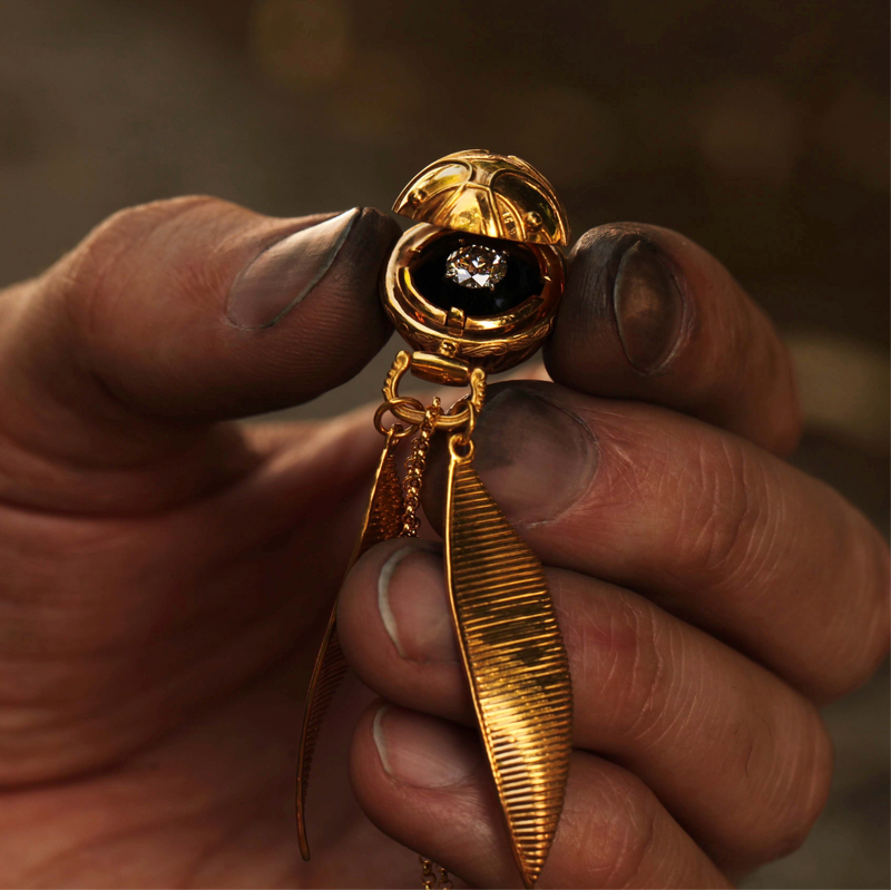 Made To Order: Locket Golden Snitch Necklace